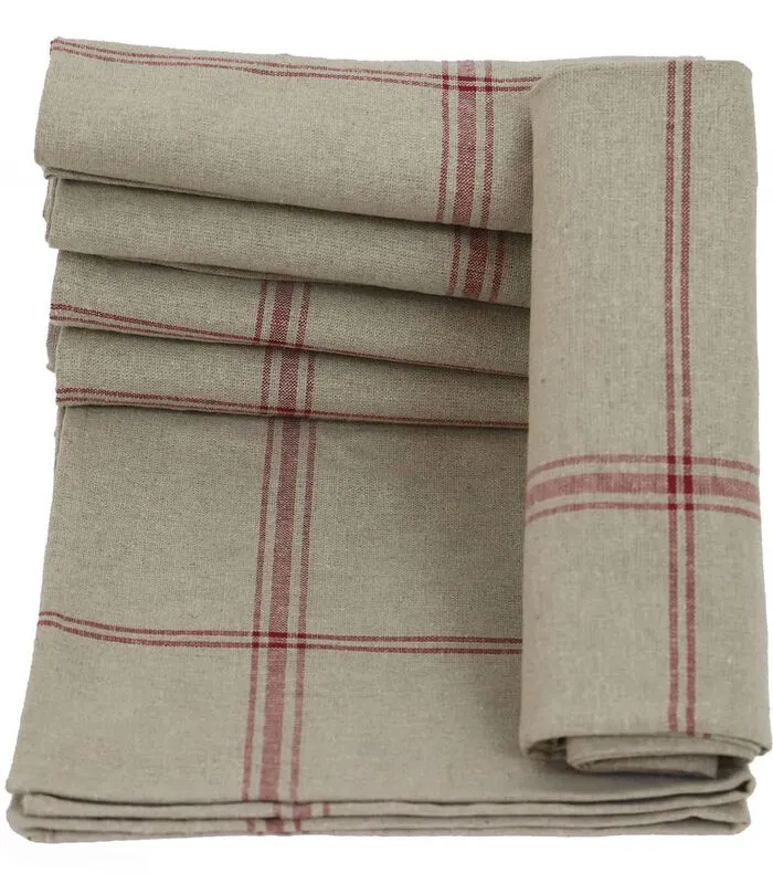 Linandelle Set Van 6 Zuiver Linnen Keukenhanddoeken NORMANDIE 3 Linandelle Set Van 6 Zuiver Linnen Keukenhanddoeken NORMANDIE