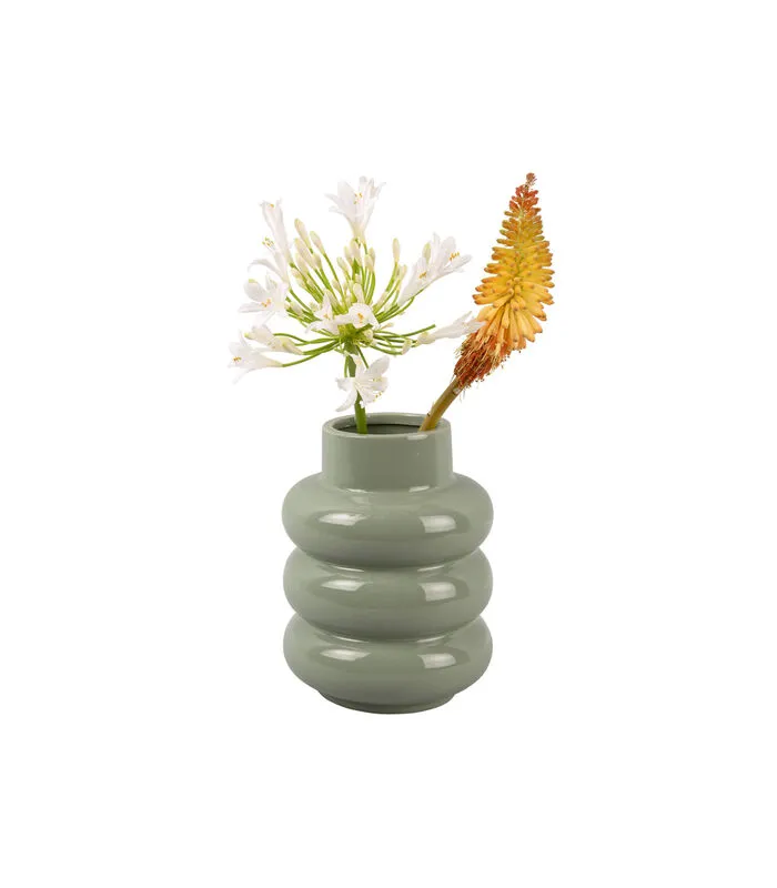 PRESENT TIME Vaas Bobbly Glazed - Groen - Ø15x19,5cm 4 PRESENT TIME Vaas Bobbly Glazed - Groen - Ø15x19,5cm - Image 2