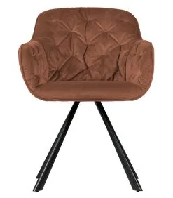 WOOOD Exclusive Exclusive Elaine Eetkamerstoel - Velvet - Raspberry - 81x60x59