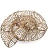 Rivièra Maison Schelp, Rotan Zeeschelp - 3D Round Seashell Decoration Statue - Bruin