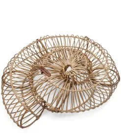 Rivièra Maison Schelp, Rotan Zeeschelp - 3D Round Seashell Decoration Statue - Bruin