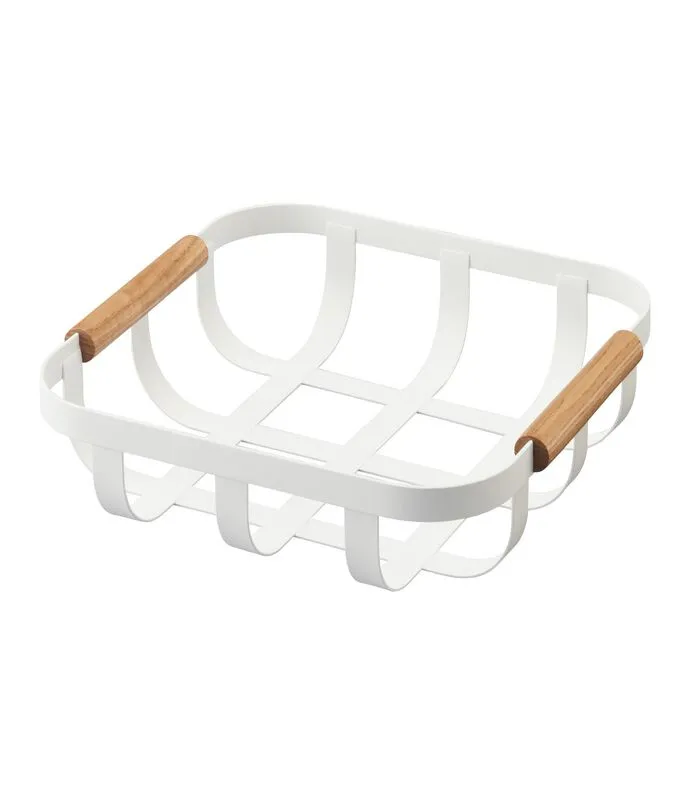 Yamazaki Kitchen Basket S - Tosca - White 3 Yamazaki Kitchen Basket S - Tosca - White