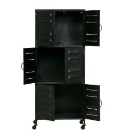 WOOOD Boaz Kast - Metaal - Zwart - 60x145,5x40,5 8 WOOOD Boaz Kast - Metaal - Zwart - 60x145,5x40,5 -Meubilair Geschäft 61891393c6dc45a4a78616ae71d074ec