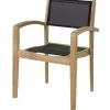 Exotan Tuinstoel Buiten Caldo - Teak - Naturel/Zwart - Set Van 4 -Meubilair Geschäft 621371f9682b475fa440e604ffbeb5e3