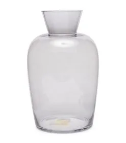 Rivièra Maison Glazen Vaas, Luxe Bloemenvaas Donker Glas - Porthos - Grey