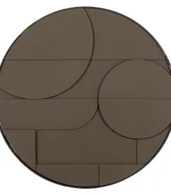 WOOOD Exclusive Fiona Rond Schilderij - Espresso - 80x80x5