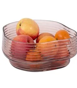 PRESENT TIME Schaal Wave - Roze - 22x22x11 Cm -Meubilair Geschäft 63952ba381634eb3b27325b4db8d32f0