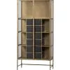WOOOD Exclusive Exclusive Kayaz Vitrinekast - Metaal - Brass - 187x90x40 -Meubilair Geschäft 63e74333bb3544c68189717c91666052