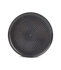 Salt & Pepper Plat Bord 20cm Grijs Stitch - (x4)