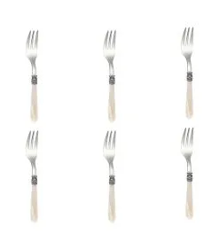 Eme Gebaksvork Mona Lisa 15.1 Cm 18/10 Offwhite Zilver 6 Stuk(s)