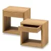 WOODEK 2 X Zwevend Nachtkastje HUGO Met Lade In Eikenhout -Meubilair Geschäft 661cd9701e3447dcafd2cfdb07d581bb