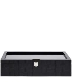 Rivièra Maison Theedoos Glazen Deksel, 12 Vakken - Soho - Zwart