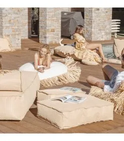 MX HOME Vloerkussen Voor Buitengebruik In Raffia-effect M -Meubilair Geschäft 66af8f18cf554d81aeb938ae55bec2ea