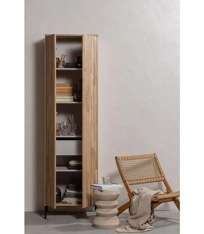 WOOOD Exclusive Exclusive New Gravure Hoge Kast - Eiken - Naturel - 210x60x42 4 WOOOD Exclusive Exclusive New Gravure Hoge Kast - Eiken - Naturel - 210x60x42 - Image 2