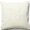 Rivièra Maison Kussenhoes, Kussensloop 50x50, Sierkussen RM Logo - Monogram - Wit - -Meubilair Geschäft 69763335b0bf4e0da0c61fa9f6312c0e