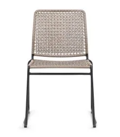 Rivièra Maison Tuinstoelen Stapelbaar - Portofino Outdoor Stackable Dining Chair - Naturel Beige