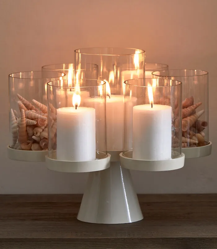 Rivièra Maison Kaarsenhouder, Windlicht, Decoratie En Stompkaarsen - Porto - Beige 4 Rivièra Maison Kaarsenhouder, Windlicht, Decoratie En Stompkaarsen - Porto - Beige - Image 2