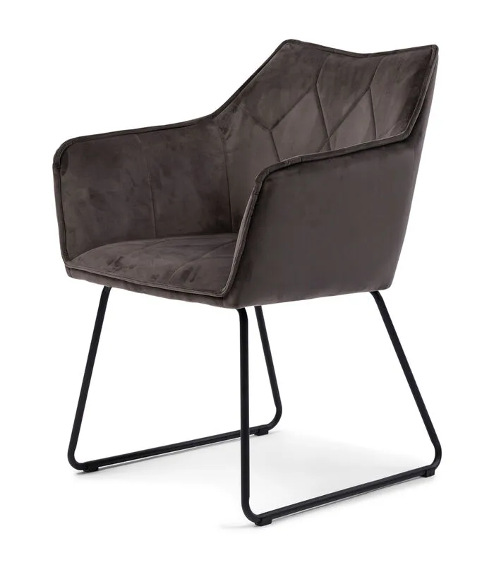 Rivièra Maison Eetstoel Morgan DAC Vel III Anthra - Polyester, IJzer - (LxBxH) 64.0x69.0x54.0 Cm 4 Rivièra Maison Eetstoel Morgan DAC Vel III Anthra - Polyester, IJzer - (LxBxH) 64.0x69.0x54.0 Cm - Image 2