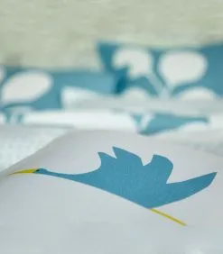 Scion Living CIGOGNE Bleu Canard - Kussen Katoen -Meubilair Geschäft 6ca05928b4d6472985f56553302ef1a1