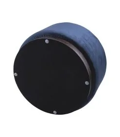 Leitmotiv Poef W. Wood Rim - Velvet Jeans Blauw - Large - 50x30cm -Meubilair Geschäft 6cb66e51832d4d27b693f8e186a50aa6