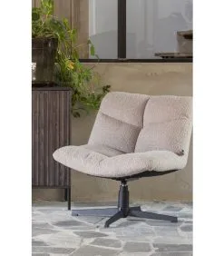 WOOOD Exclusive Exclusive Vinny Draaifauteuil - Boucle - Zand - 80x75x75 -Meubilair Geschäft 6dc636870312417b937727c429044a39