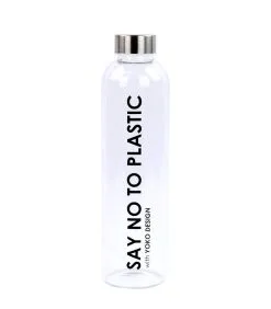 Yoko Design Glazen Fles 750 Ml "say No To Plastic"