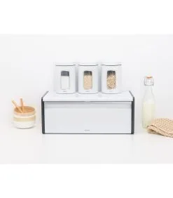 Brabantia Broodtrommel Met Klepdeksel, White -Meubilair Geschäft 6ebbbe4218b043c1b9fe6d42ebf2c4e8