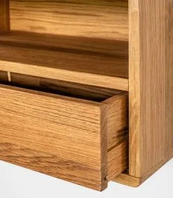 WOODEK Zwevend Nachtkastje HOPE Met Knop In Eikenhout -Meubilair Geschäft 706293b9fab34bd88a14a4f240001a51