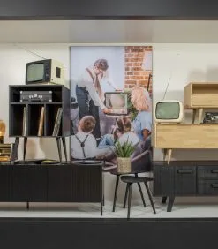 WOOOD Exclusive Exclusive James Kastje - Grenen - Zwart/Noten - 83x60x44 -Meubilair Geschäft 72491cb8cf9f46e49fa176c0fd71217e