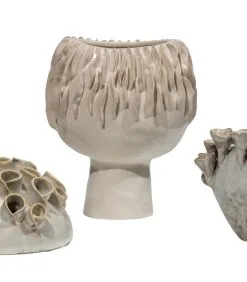 BePureHome Seaweed Vaas - Keramiek - Off White - 22x19x15 -Meubilair Geschäft 7267d519ed7448ad952c786f098c9e55