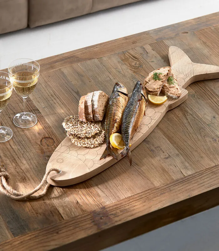 Rivièra Maison Dienblad Hout, Serveerplank Vis Decoratie - Classic Fish - Bruin 4 Rivièra Maison Dienblad Hout, Serveerplank Vis Decoratie - Classic Fish - Bruin - Image 2