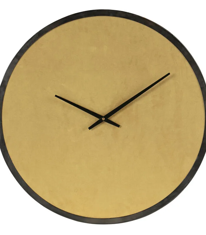 WOOOD Renske Wandklok - Velvet - Okergeel - 5x62x62 3 WOOOD Renske Wandklok - Velvet - Okergeel - 5x62x62