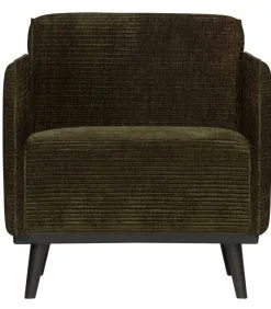 BePureHome Statement Fauteuil Met Arm - Ribstof - Groen - 77x72x93