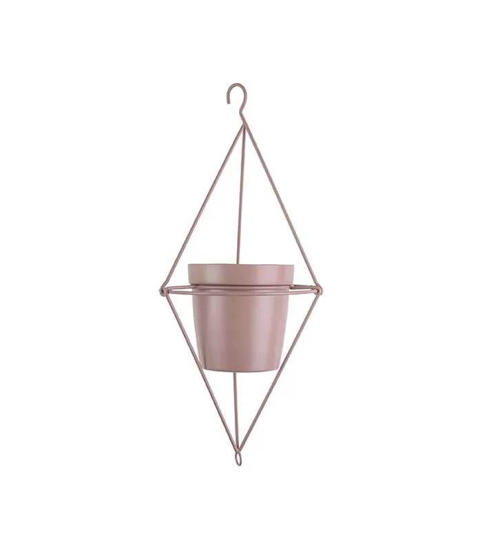 PRESENT TIME Hangende Plantenpot Spatial Diamond - IJzer Roze - 13x12cm 4 PRESENT TIME Hangende Plantenpot Spatial Diamond - IJzer Roze - 13x12cm - Image 2