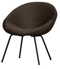 WOOOD Exclusive Fauteuil Moly - Velvet - Dark Night - 74x75x76