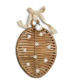 Rivièra Maison Paasdecoratie, Rotan Paasei Met Stippen - Easter Dots Ornament - Bruin