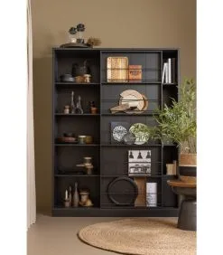 WOOOD Exclusive Exclusive Dana Bijzettafel - Hout/Metaal - Zwart - 47x48x48 -Meubilair Geschäft 763f2d5e3e5b49a5919c1ada97a81d8e