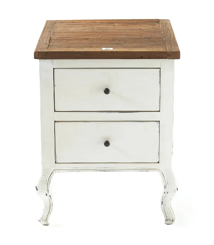 Rivièra Maison Kastje - Ladekast Hout - Driftwood Burerau Ladenblok - Wit 3 Rivièra Maison Kastje - Ladekast Hout - Driftwood Burerau Ladenblok - Wit