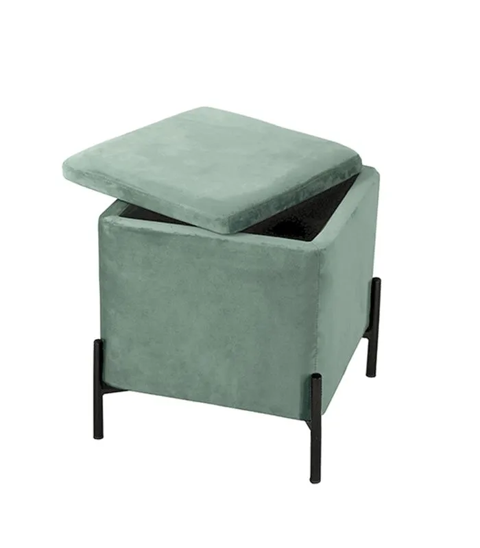 Leitmotiv Poef Snog - Jade Groen/Zwart - 45x45x47cm 4 Leitmotiv Poef Snog - Jade Groen/Zwart - 45x45x47cm - Image 2