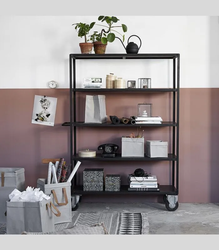 House Doctor Trolley Met 4 Wielen - Zwart 4 House Doctor Trolley Met 4 Wielen - Zwart - Image 2