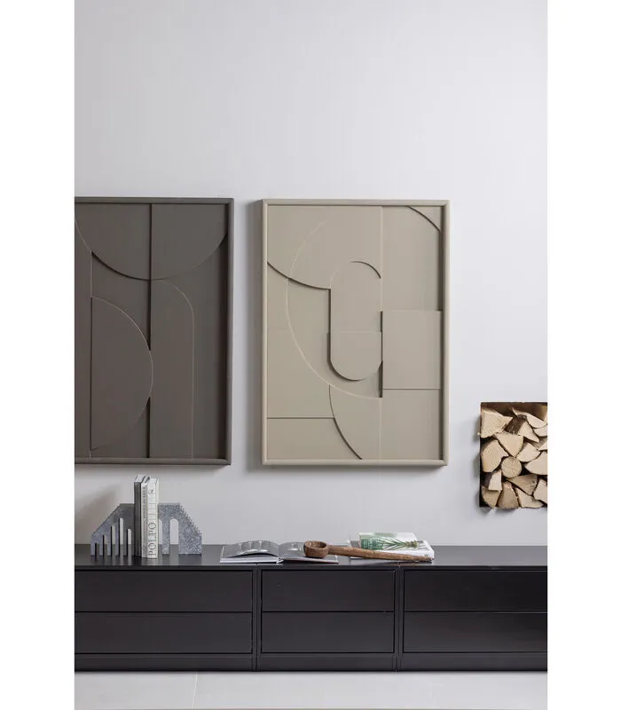 WOOOD Fiona Rechthoek Schilderij - Espresso - 100x70x5 4 WOOOD Fiona Rechthoek Schilderij - Espresso - 100x70x5 - Image 2