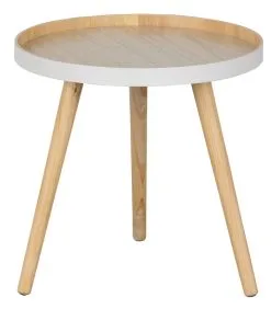 WOOOD Sasha Bijzettafel - MDF - Naturel - 41x41x40.5