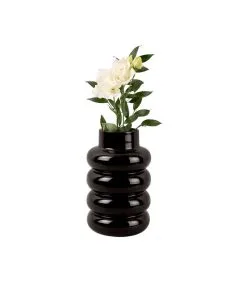 PRESENT TIME Vaas Bobbly Glazed - Zwart - Ø15x24cm -Meubilair Geschäft 7a9c63c9d7f9434a8fb5632b44a8eb39