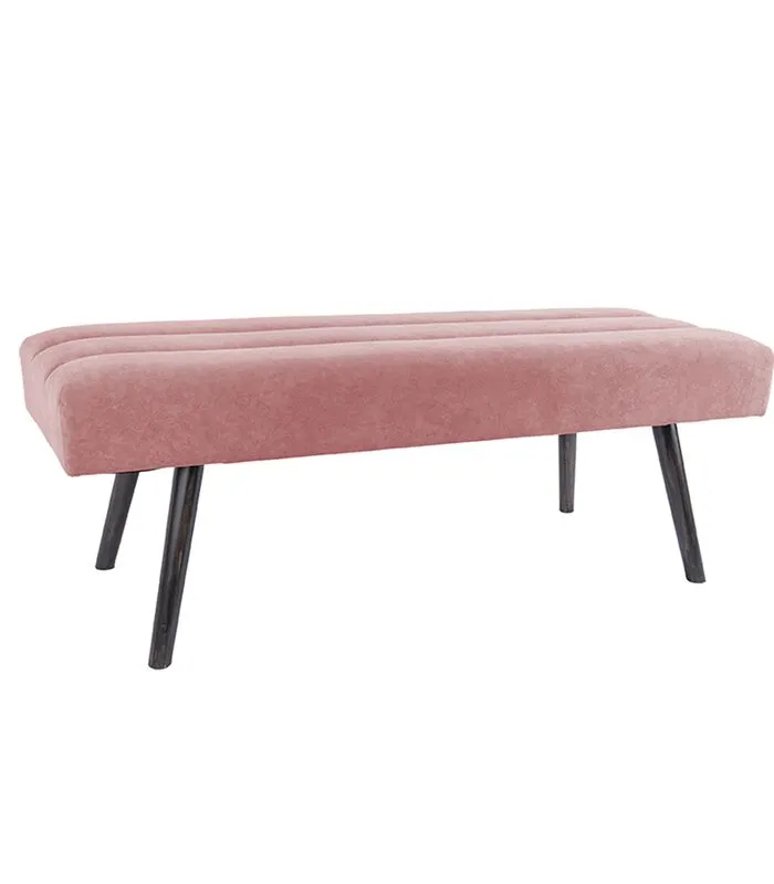 Leitmotiv Bank Explicit - Suede Look Roze - 121x41x43cm 3 Leitmotiv Bank Explicit - Suede Look Roze - 121x41x43cm