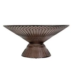 PRESENT TIME Schaal Prance - Large - Glas Chocolade Bruin - Ø34,5x16cm -Meubilair Geschäft 7cc2b016d96e4962ac5139b9a1c27850