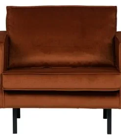 BePureHome Rodeo Fauteuil - Velvet - Roest - 85x105x86