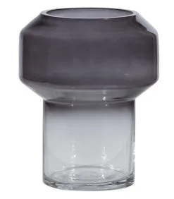 WOOOD Exclusive Jaxx Vaas - Glas - Zwart - 20x15x15