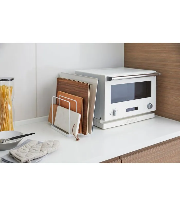 Yamazaki Tray Stand - Tower - White 5 Yamazaki Tray Stand - Tower - White - Image 3