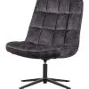 WOOOD Job Draaifauteuil - Velvet - Antraciet - 101x70x85 -Meubilair Geschäft 7f406950f53a46d39abbe50b7838dc31