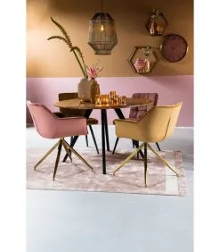 Light & Living Eettafel Mimoso - Hout/Zwart - Ø120cm -Meubilair Geschäft 809c1d7757d94c2192e7de9860931ae6